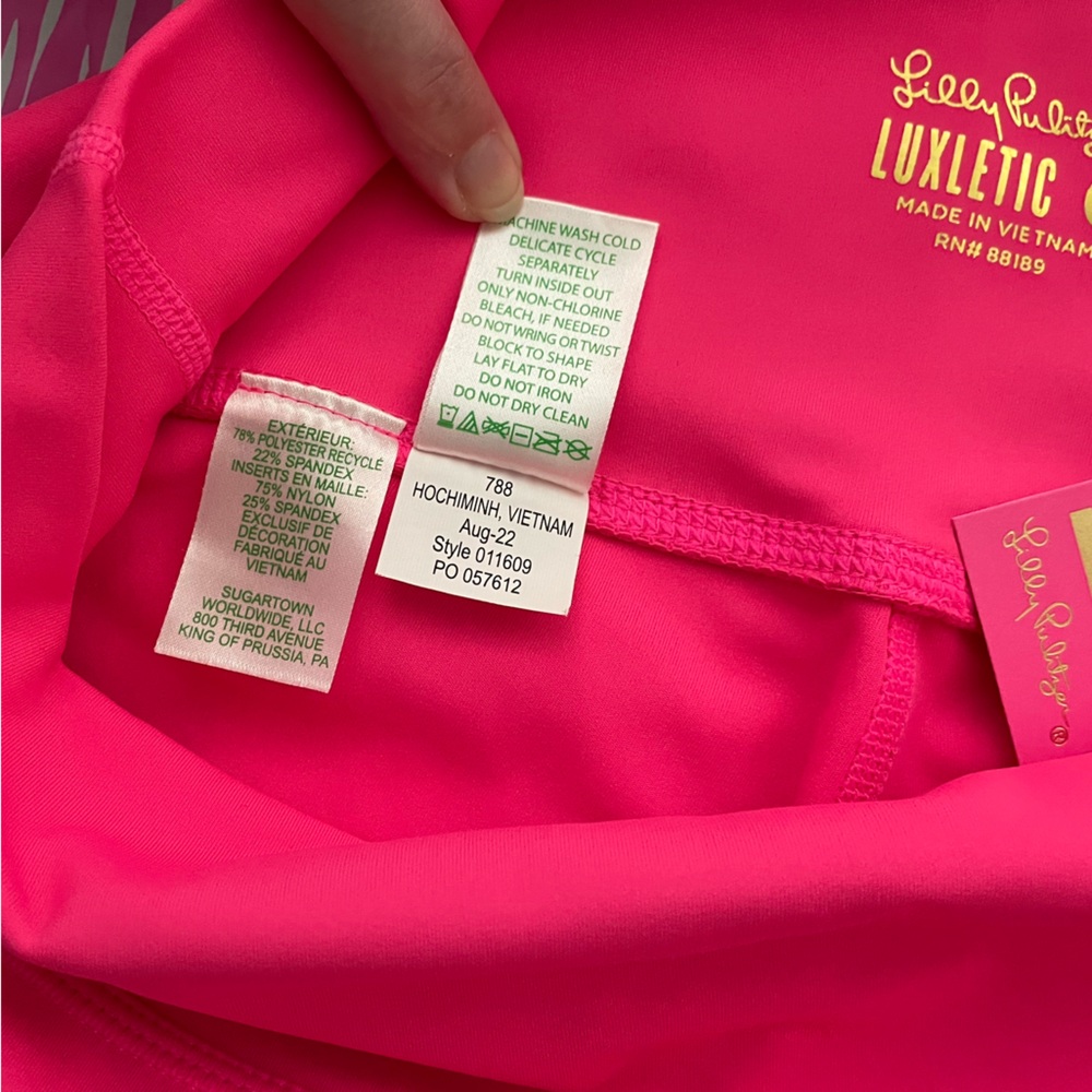 *NWT* Lilly Pulitzer UPF 50+ Luxletic 24" South Beach High Rise Midi Legging - Picture 10 of 12